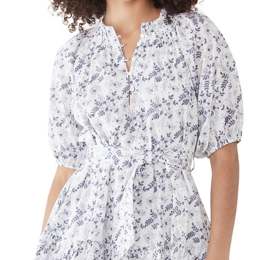 Cleobella NWOT Nevah Floral Puff Sleeve Mini Dress In Killarney Print Sz Small - Picture 6 of 16